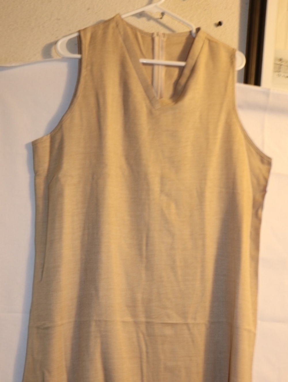 Women's‎ Midi Dress Shift Dress Sundress White Dress Tan Size 2X - Picture 6 of 10